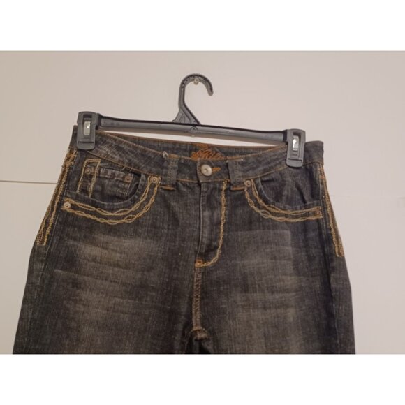 Kikit Women's Jeans Size 6 30x30 Midrise Dark Wash Bootcut Denim - Picture 2 of 5